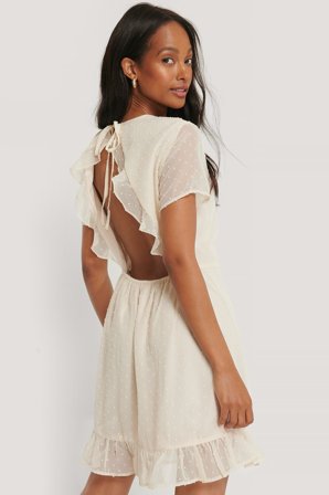 Rut&Circle Lovisa Mini Dress - Chiffon Kjoler - Beige - Small
