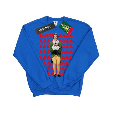 Elf Boys Buddy Santa Scream Sweatshirt 5-6 år Kunglig Blå