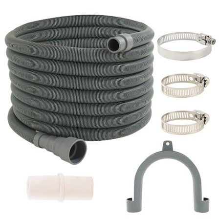 Vaskemaskinavløpsslange 3 m Fleksibel Oppvaskmaskinavløpsslange Forlengelsessett Korrugert Vaskemaskin Di