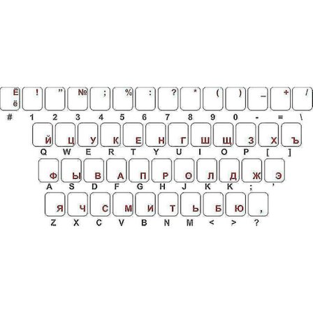 Klistermärke Klistermärke ryskt tangentbord kyrilliskt alfabet Datorbokstav -