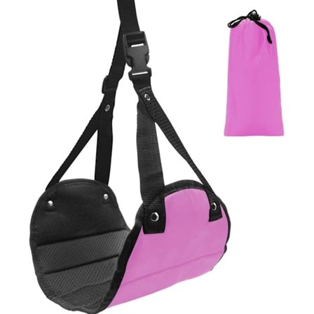 Memory Foam Flyfodsstøtte, Rejsefodshængekøje for Komfort & Afslapning, Skrivebords- & Flyfodsstøtte essentia1s (Sort)