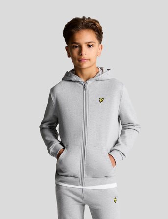 Lyle & Scott Zip Through Hoodie - Grey - 110-116