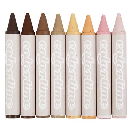 Skin coloured wax crayons Pack of 8