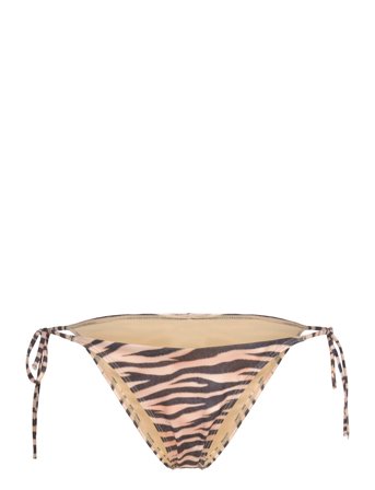 Monki Strappy Printed Bikini Bottoms - Navy - L