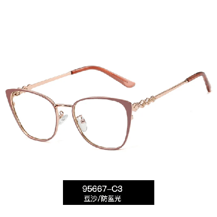 95667 Optiske Metallramme Fotochrome Brilleglass Rammer Menn Kvinner Briller Endre Farge Dag Øyewear