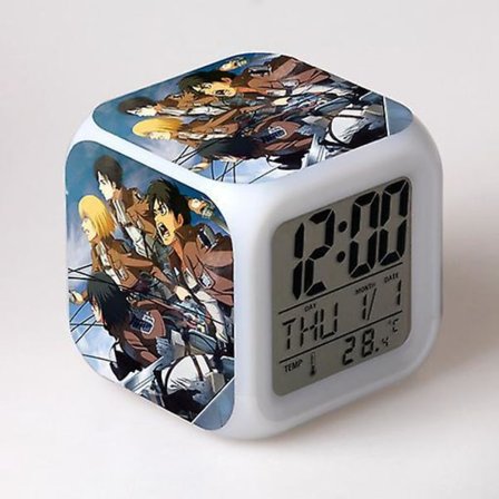Attack On Titan Colorful Color Changing Gift Creative Alarm Clock Child Alarm Clock Gift Shape-a30