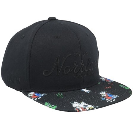 SQRTN - Great Norrland Cap Mumin Black Snapback Snapback Black Cap - @ Hatstore