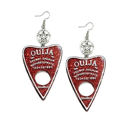 Earrings - Ouija - Pentagram - Acrylic - Red