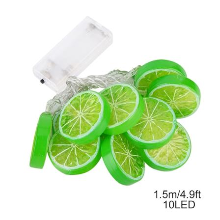 1,5 m 10 LED-lysslynge Hage Julelys Feriefestdekorasjon (Lime)