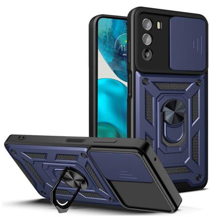Motorola Moto G52 Armor Hybrid Kameraslider - Blå Blå