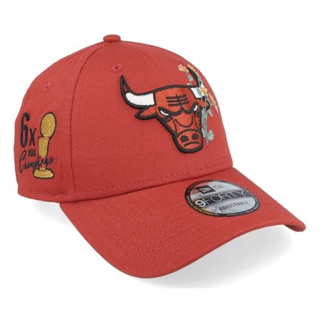 New Era - NBA Orange adjustable Czapka Z Daszkiem - Chicago Bulls Flower Icon 9FORTY Copper Adjustable @ Hatstore