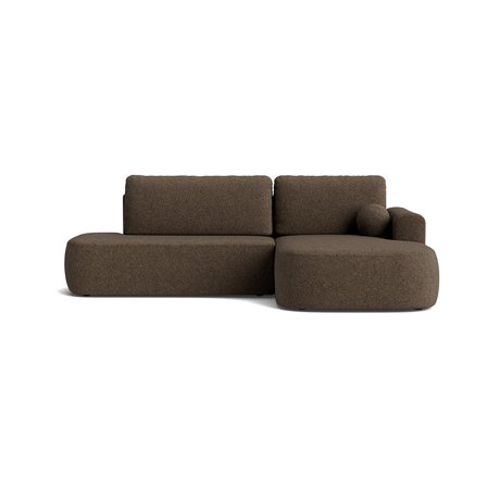 Monza Chaiselongue-Schlafsofa, rechts | Stauraum, Modesto Braun, elegantes Design, Bettfunktion, komfortable Polsterung, 90cm Sitzbreite