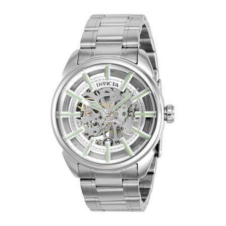 Invicta Watches, Vintage 37925 Mechanisch Herenhorloge - 42mm Grijs, Heren, Maat:ONE Size