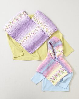 Strikkeoppskrift Poncho med eller uten hette - Sirdar