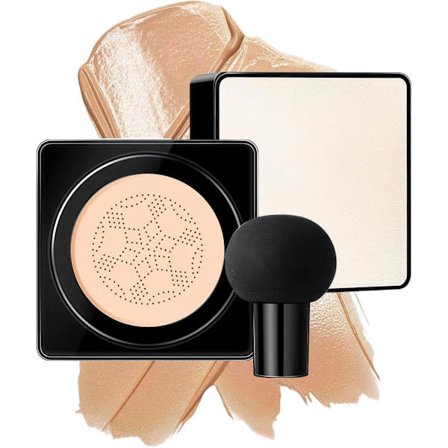 Air Cushion CC Cream, Langvarig Vanntett Mushroom Head Foundation med fuktighetsgivende Concealer, Full Dekning Makeup Base for Alle