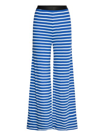 2X2 Cotton Stripe Velon Pants Blue Mads Nørgaard
