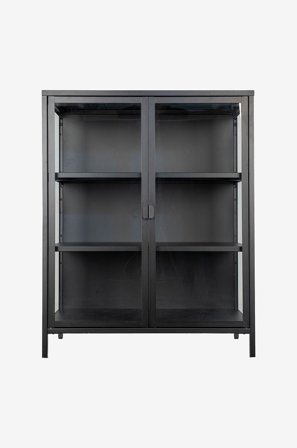 House Nordic - Vitriinikaappi Brisbane, 40x80x101,5 cm - Musta - Kaapit - - Homeroom