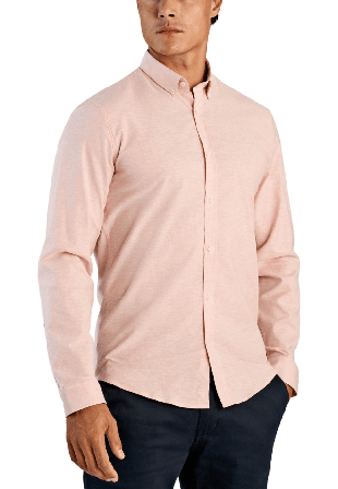 Lindbergh Oxford Superflex Shirt L/S Skjortor Herr Rosa L