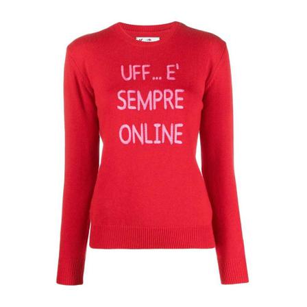 Saint Barth Round-neck Strik Rød, Dame Striktrøjer