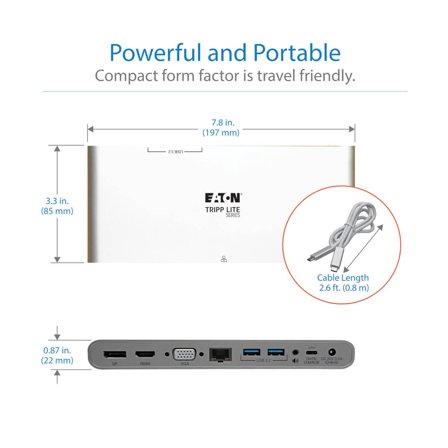 TRIPP LITE Usb-C Dock, Triple Display -