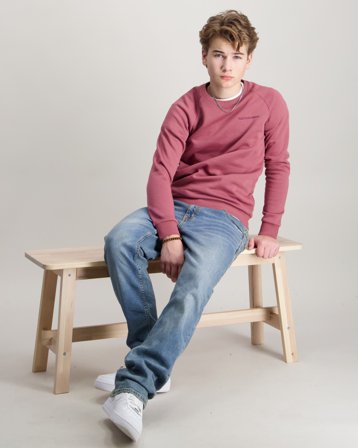 Peak Performance Jr Original Small Logo Crew Rød Genser Gutt - Kids Brand Store