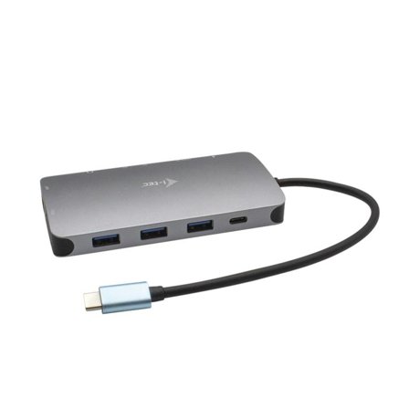 I-TEC USB-C Metal Nano Dock HDMI/VGA with LAN + Power Delivery 100 W - dokkingstasjon - USB-C / Thunderbolt 3 - VGA, HDMI - 1GbE