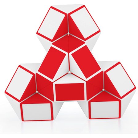 Magisk slange, magisk slange 24 segmenter hvit rød vri puslespill leker