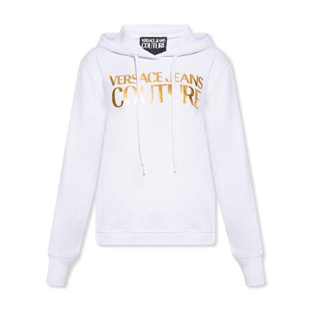 Versace Jeans Couture Hoodie with logo Hvid, Dame