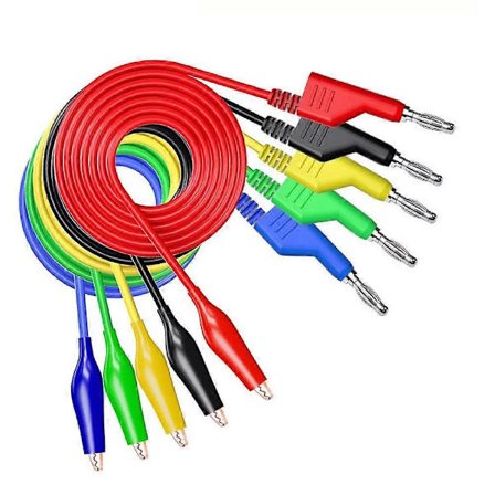 4 mm pinottava banaaniliitin testikoukkuun kiinnitettäviin testijohtoihin, mini banaaniliitintestaus