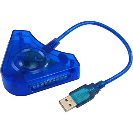 Galaxy 2-Port PS2 til PS3 USB Spillkontroller Konverter Adapter-WELLNGS