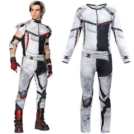 Descendants 3 Kostym för Pojkar med Dragkedja, Jumpsuit för Fest