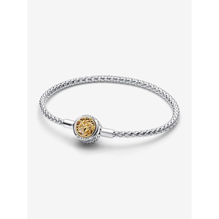 Pandora - Game of Thrones House Sigil Clasp P Moments Studded Chain Armbånd - Sterling sølv, 14k gullbelegg