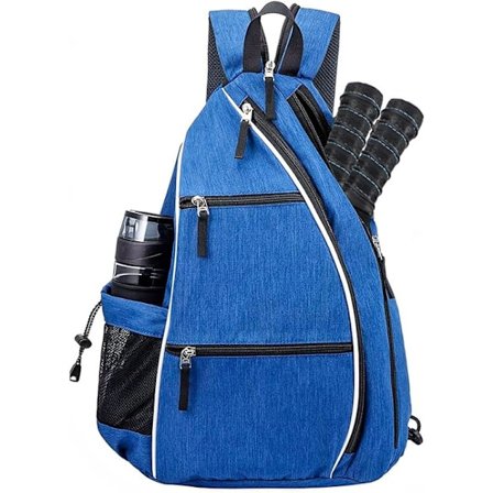 Vanntett stor crossbody-ryggsekk for pickleball, tennis og reisesportsryggsekk for menn og kvinner enkel brystpose