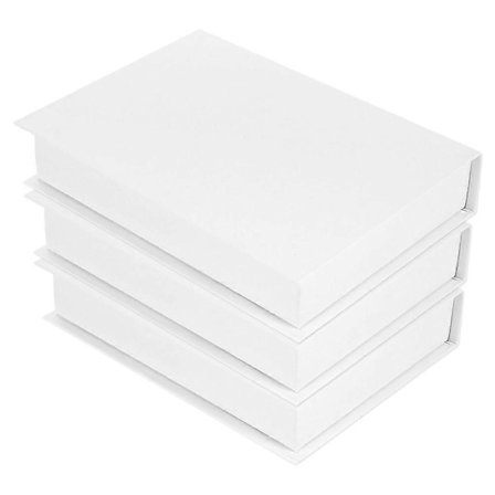 Dekorationsböcker för Inredning Faux Böcker Hemmakontor Inredningsböcker Minimalistisk Design Vit 24.00X16.50X3.00CM 3st