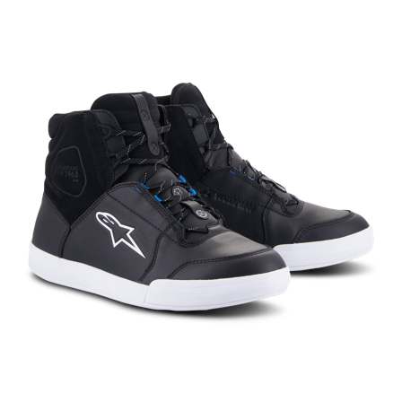 Zapatillas de Moto Alpinestars Chrome Impermeable Negro/Blanco/Azul 42,5