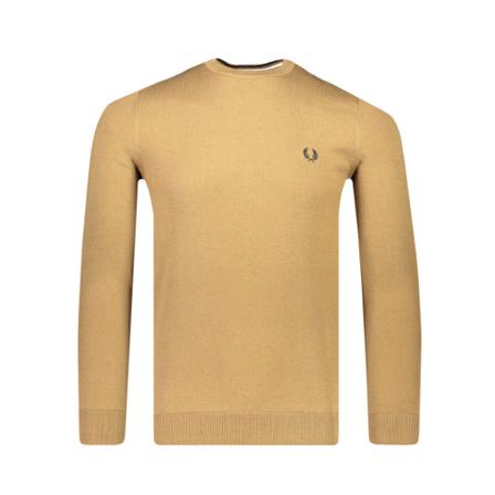 Fred Perry, Round-neck Knitwear Beige, Heren, Maat:M,Katoen