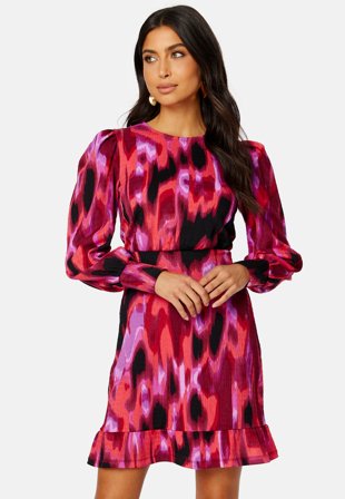 BUBBLEROOM Puff Sleeve Flounce Dress Klær