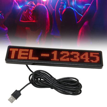 LED-matrixpanel 12x72 punkter Bluetooth APP-styring Programmerbart rullende LED-skilt til butik bil bar hotel