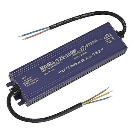 12v Led Driver Ip67 Vandtæt 12v 100w Strømforsyningstransformator 100-264v Ac Til 12volt Dc Lavspændingsudgang, Til Lys