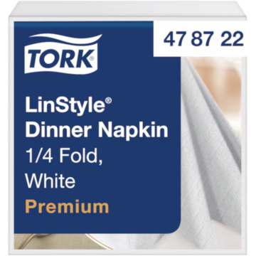 Servett Linstyle Tork Vit 1/4