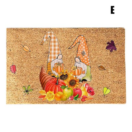 Thanksgiving Dörrmatta Glad höst Skörd Golvdyna Halloween Gnome Rolig Ytterdörr Dekor Entré Golv Matta Halkfri