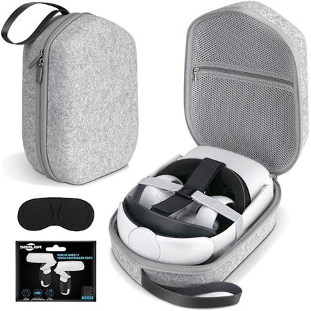 Lämplig för Oculus Quest 2 allt-i-ett förvaringsväska VR-glasögon tillbehörsväska bärbar VR-glasögonväska