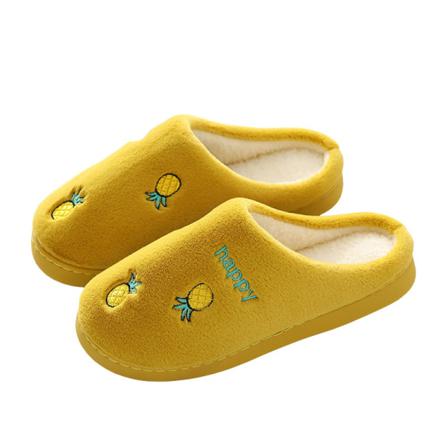 Unisex Flat Fuzzy Tofflor Slip On House Skor