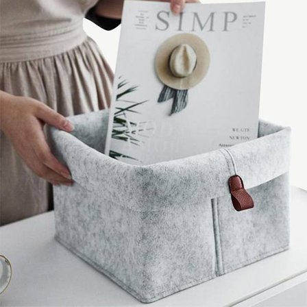 Filt Förvaringskorg Garderob Leksaksboklåda Organizer