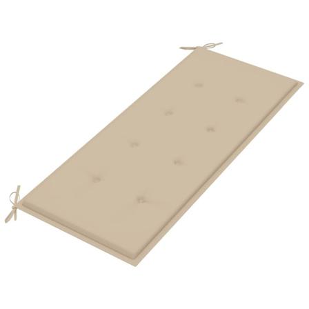 Vidaxl Bänkdyna För Trädgården Beige 120x50x3 Cm Beige