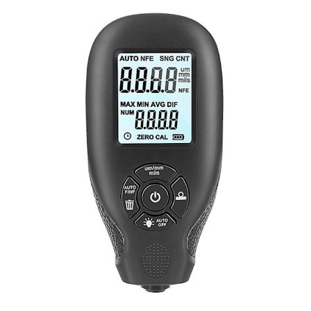 Professionel tykkelsesmåler Gauge Lcd Dsplay Bilmaling Coating Tester Sort
