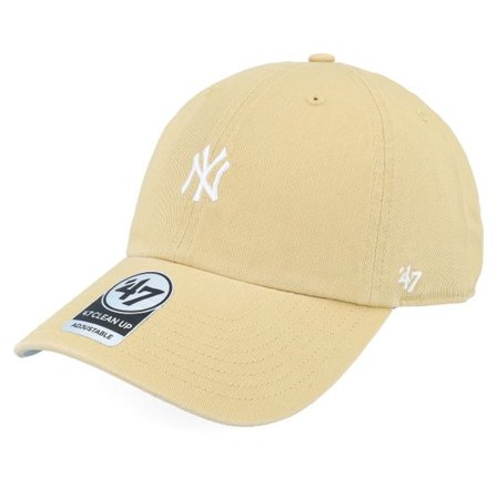 47 Brand - MLB Beige unconstructed Keps - New York Yankees MLB Runner 47 Clean Up Tan Dad Cap @ Hatstore