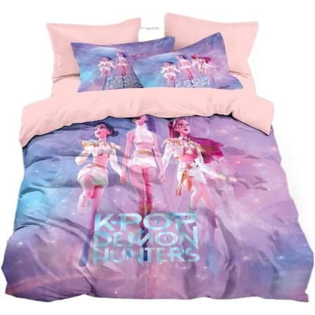 Devil Hunter anime sengetøy for barn, perfekt for soveromsdekorasjon. Dynetrekk størrelse: 150x200 cm; Laken størrelse: 160x245 cm; Putetrekk: 2.