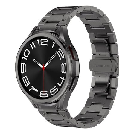 Svart klockarmband i rostfritt stål för Samsung Galaxy Watch 4/5/6