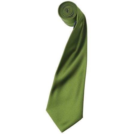 Premier Mens Plain Satin Tie (Narrow Blade) One Size Oasis Green